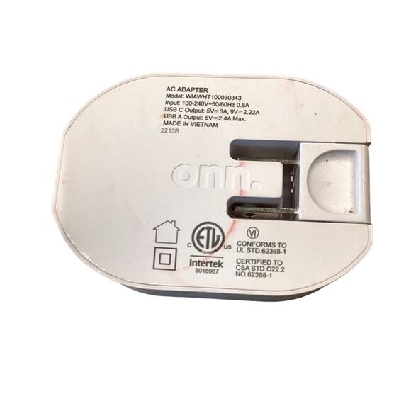 onn. 32W Dual-Port Wall Charger - Picture 5 of 6